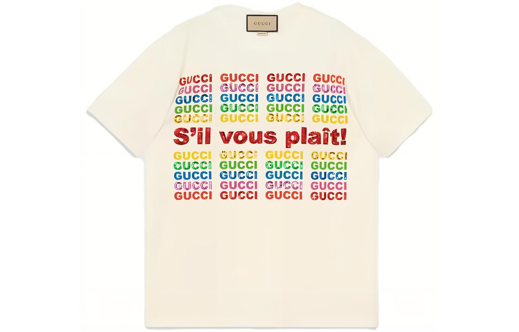 Футболка женская экрю GUCCI — фото 2