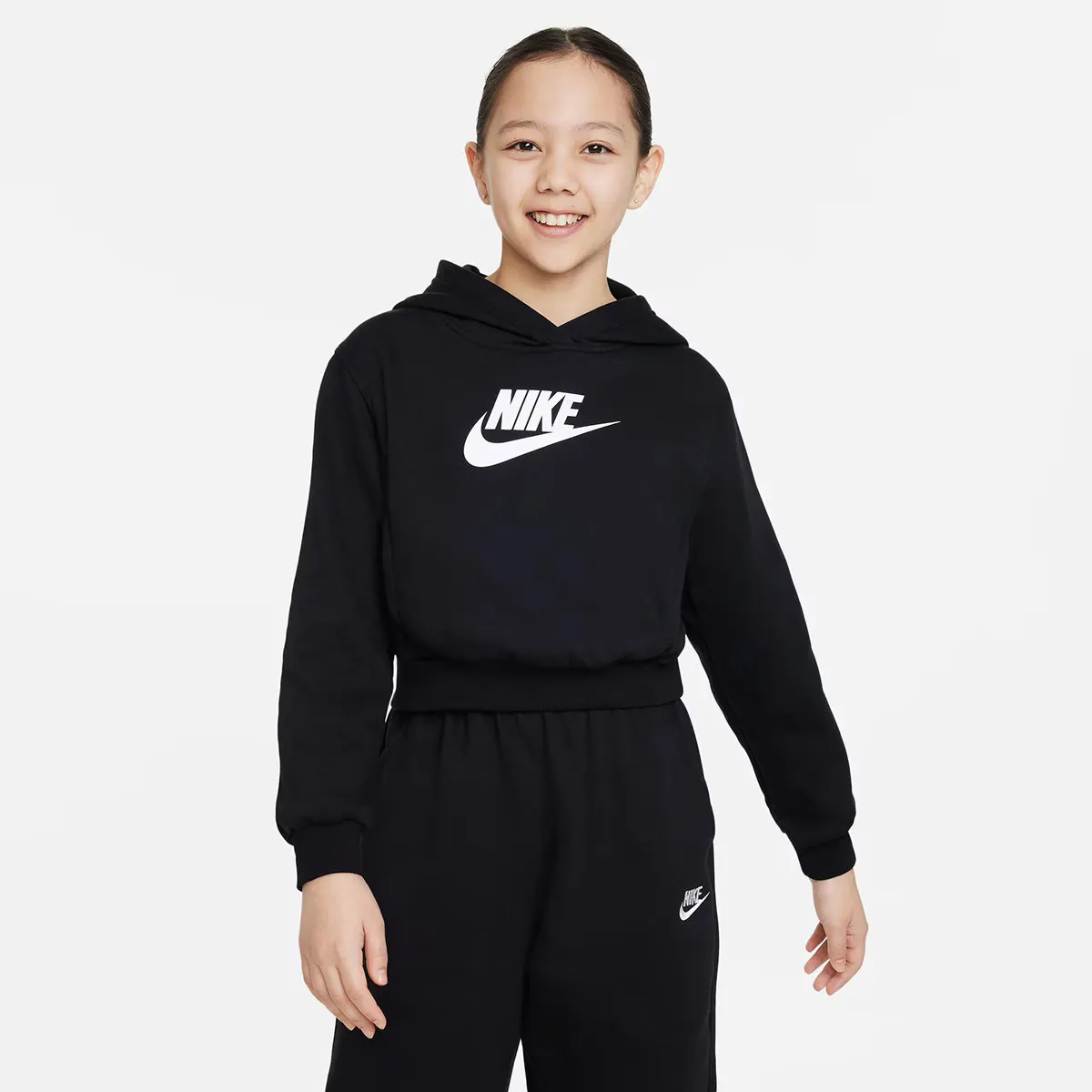 

Клубная спортивная одежда для девочек Флисовая толстовка Nike, чёрный