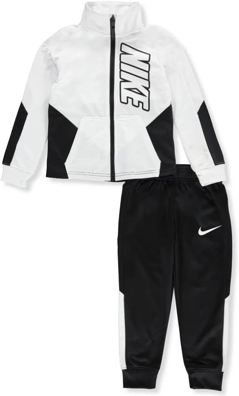 Детский спортивный костюм Nike, двухпредметный, полный застежка-молния, белый