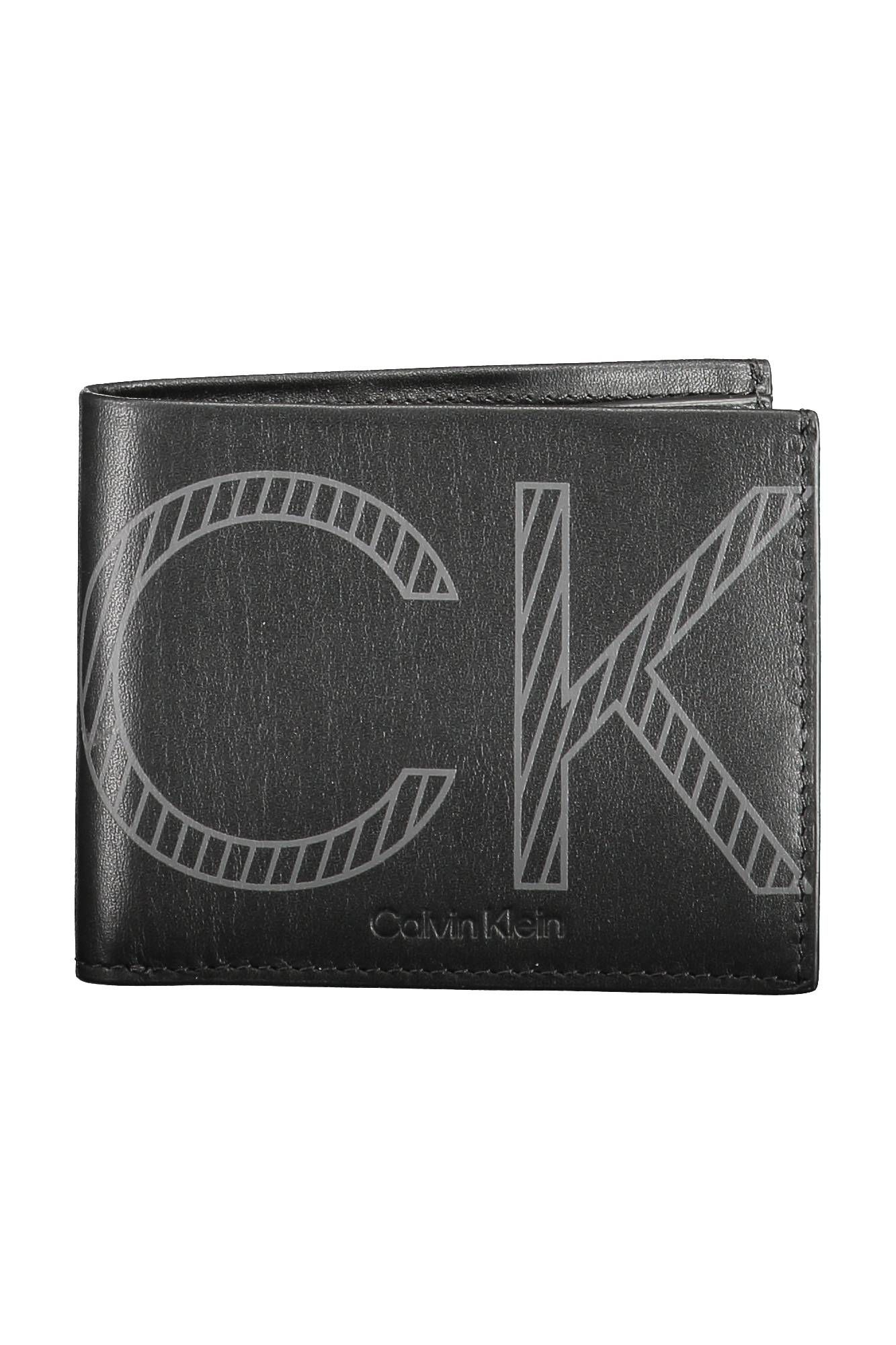 

Черный кожаный мужской кошелек Calvin Klein