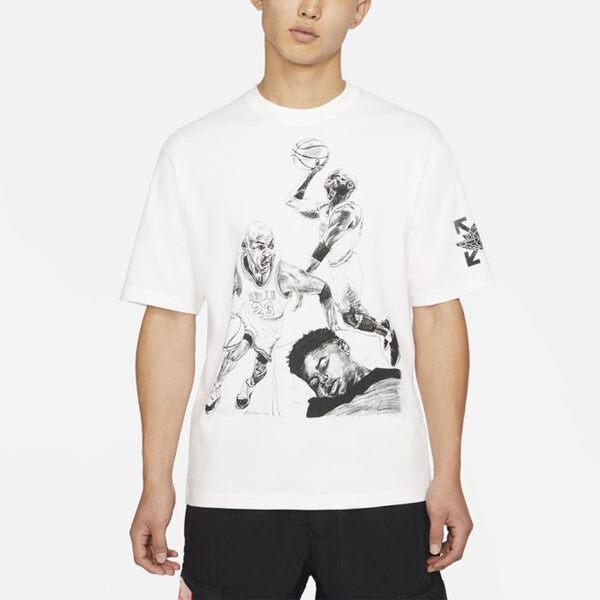 Футболка Air Jordan Brand x OFF-WHITE MJ T-Shirt Asia Sizing 'White', белый — фото 4