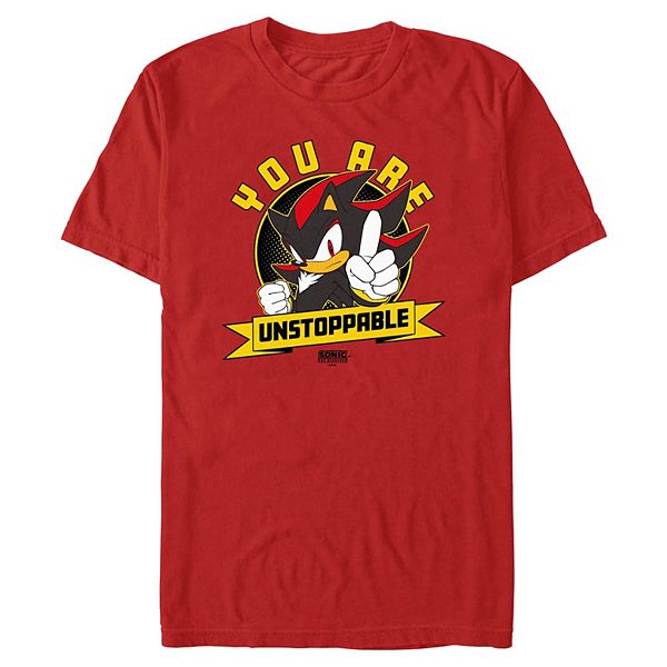 

Мужская футболка с принтом Shadow You Are Unstoppable Sonic The Hedgehog
