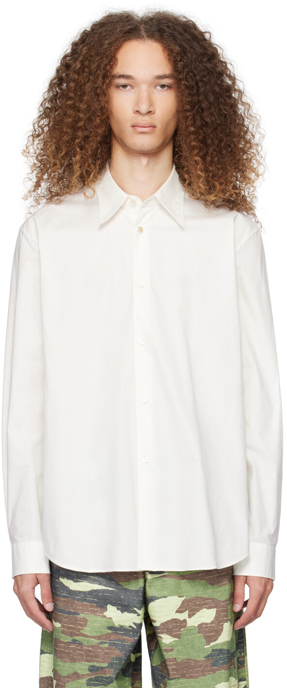 

Белая рубашка на пуговицах Acne Studios, цвет White