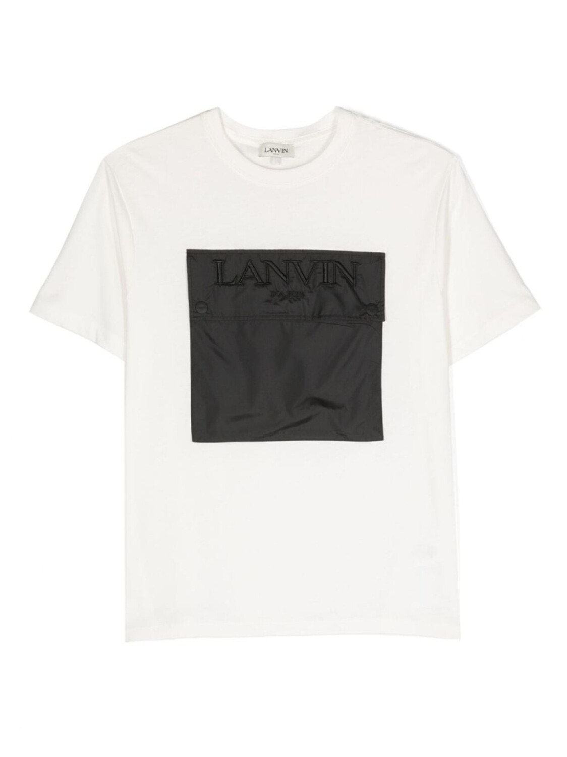 

Lanvin Enfant футболка с вышитым логотипом, белый