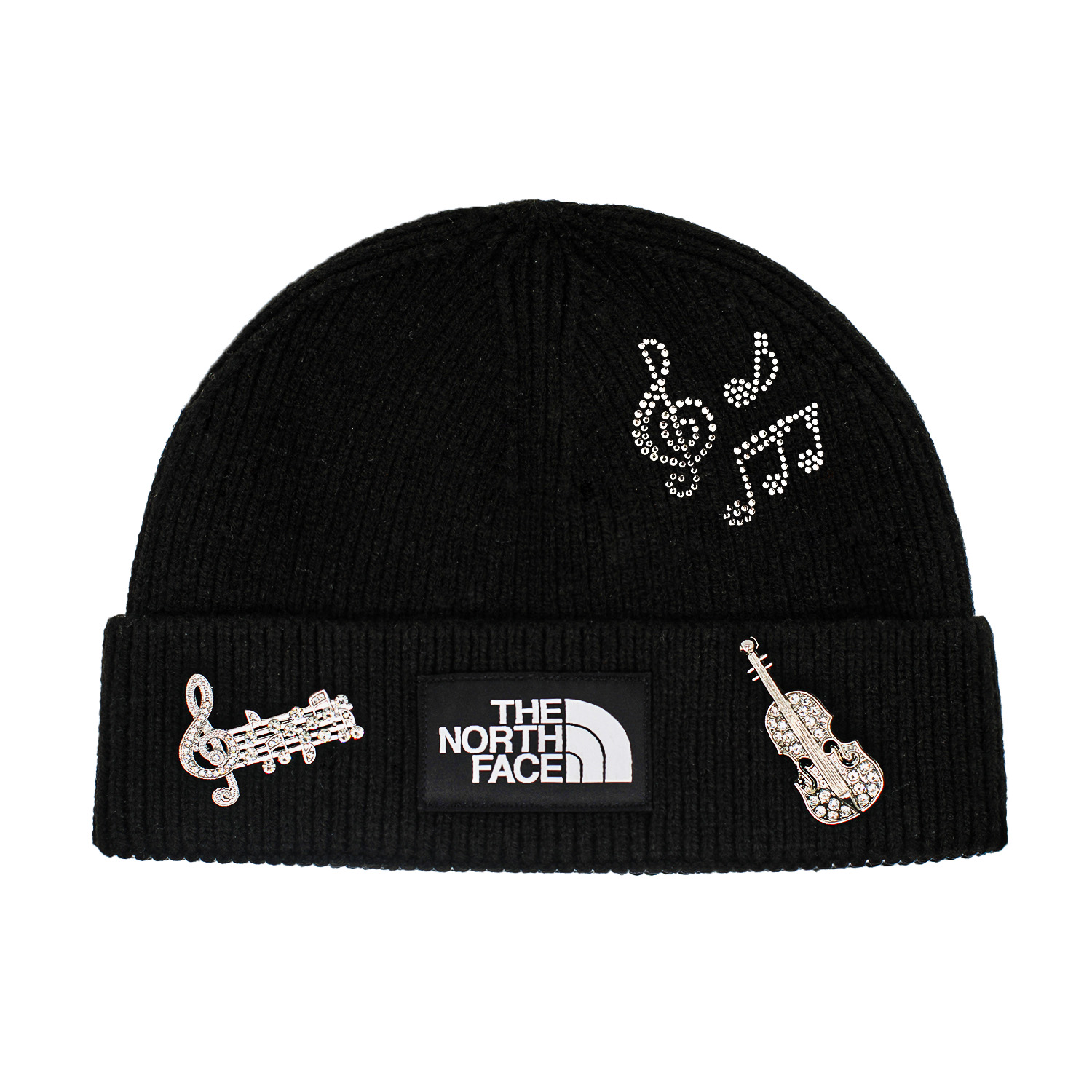 

The North Face Вязаная шапка-бини, унисекс, черный и белый