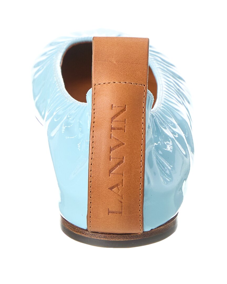 LANVIN Лаковые балетки, синий — фото 3
