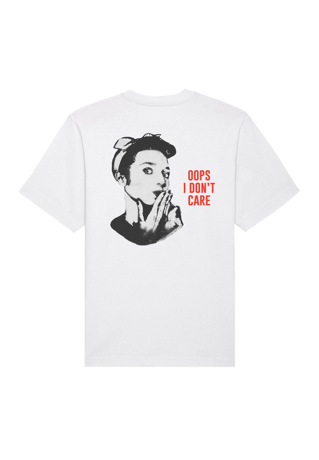 

Футболка с принтом OOPS I DON'T CARE BACK HEAVYWEIGHT Mira Paris, белый