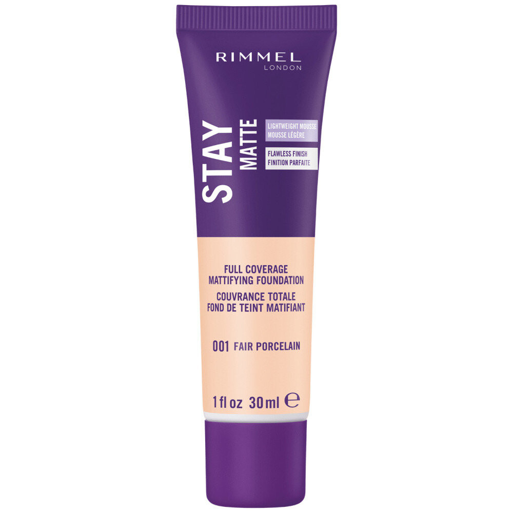 

Rimmel, Тональная основа Stay Matte 01 Fair Porcelain Foam