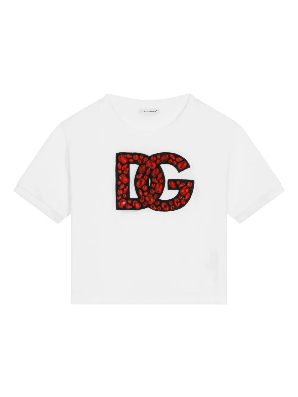 

Футболка с кристаллами Dolce & Gabbana Kids, белый