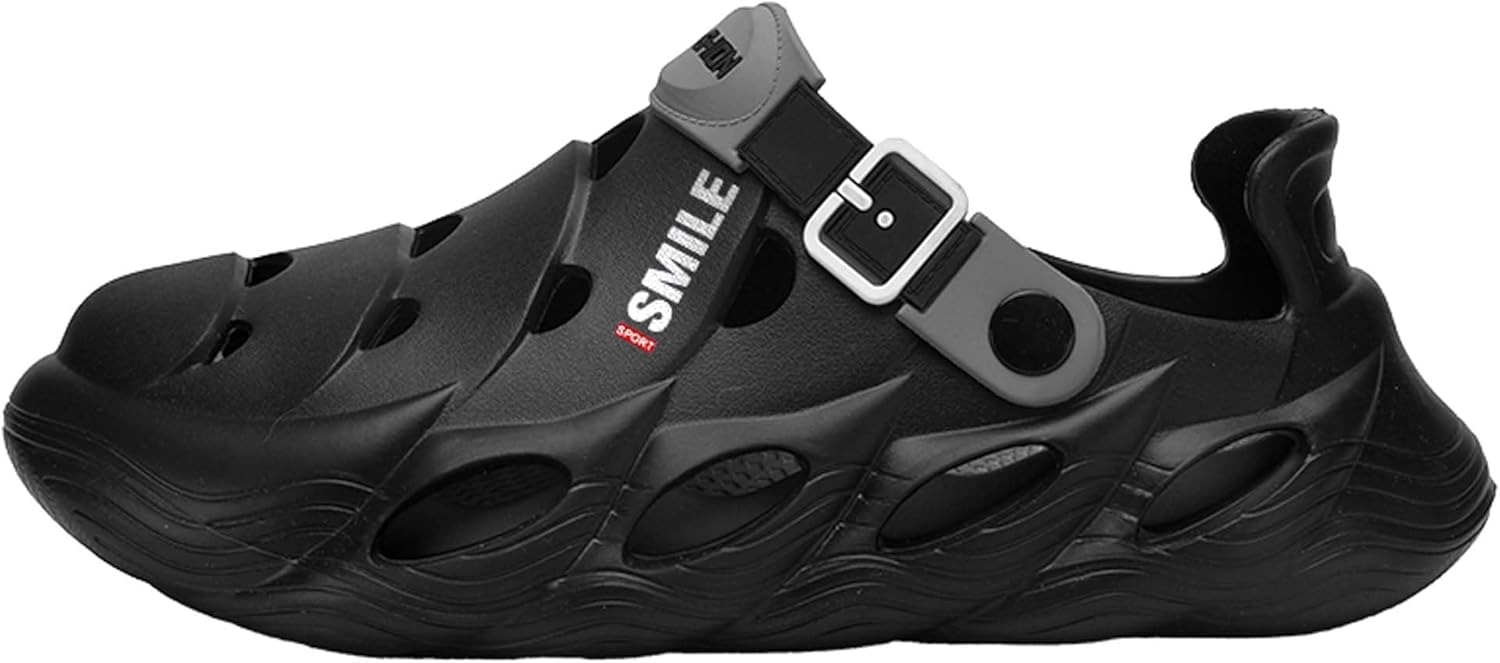 

Мужские модные спортивные простые повседневные водонепроницаемые тапочки с текстурой под питона для кухни Generic, темно-серый