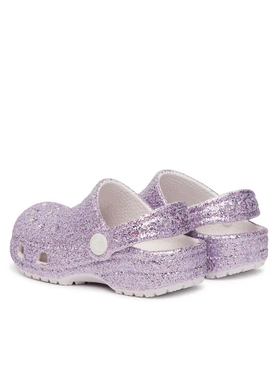 Шлепанцы Classic Chunky Glitter Clog T Crocs, фиолетовый — фото 3