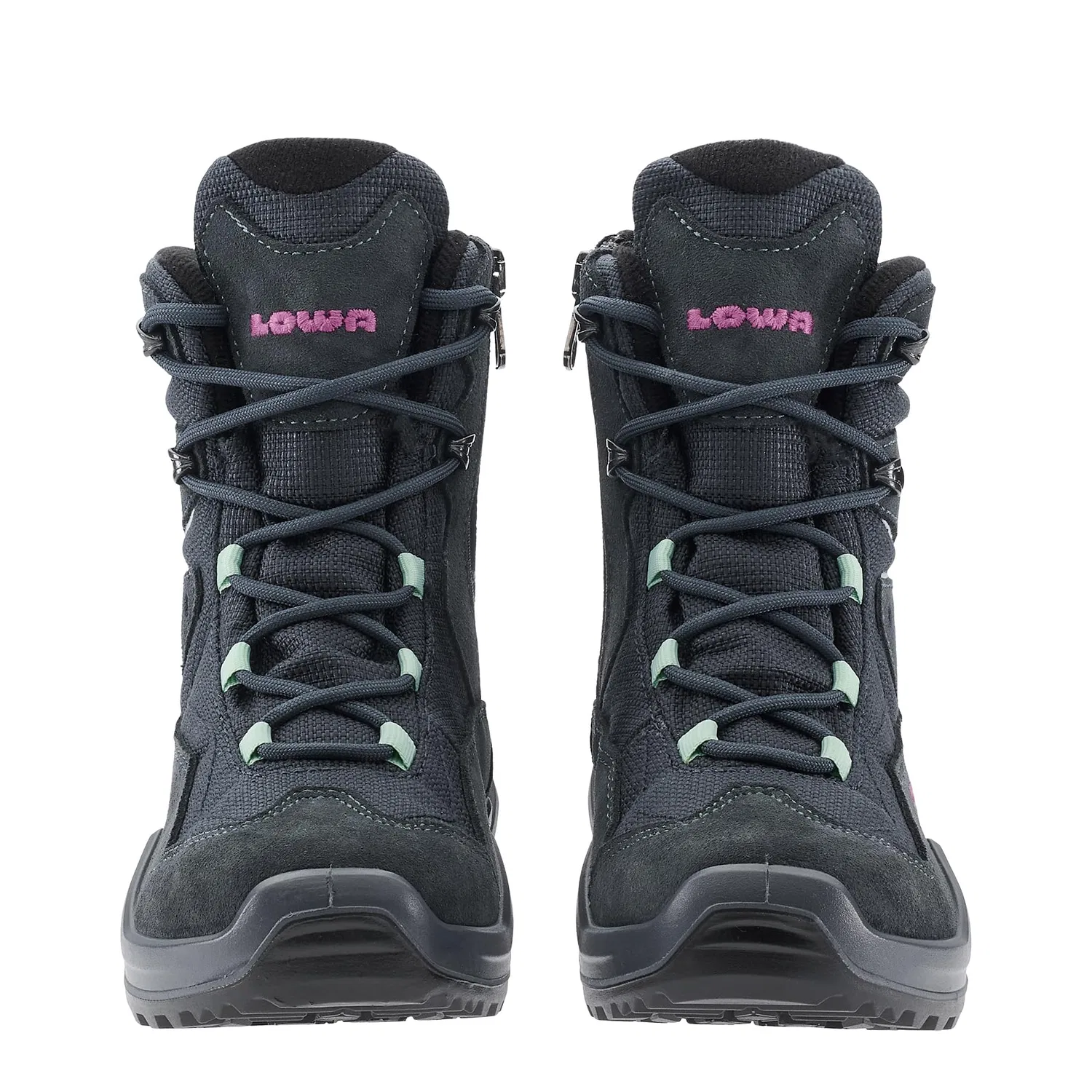 Детские ботинки для мальчиков непромокаемые Lino Gtx Hi Jr LOWA, Navy Rosso — фото 4