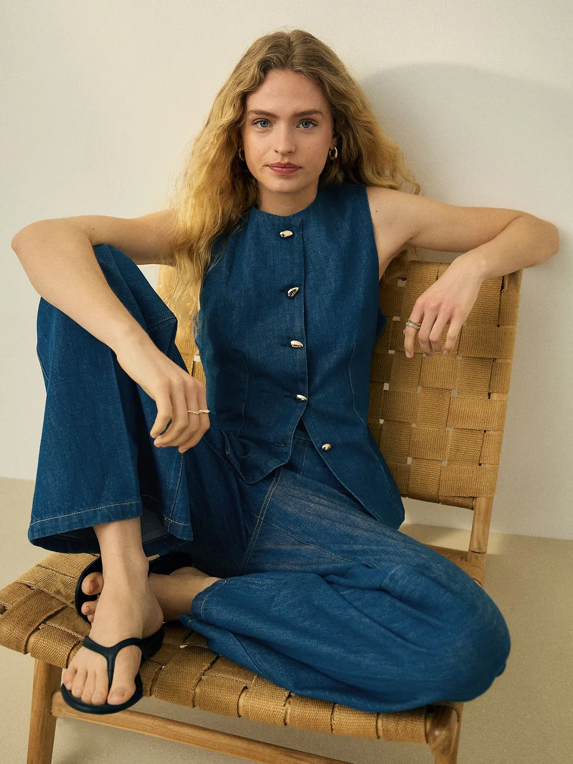 Жилет приталенный Premium Tailored Next, темно-синий — фото 3