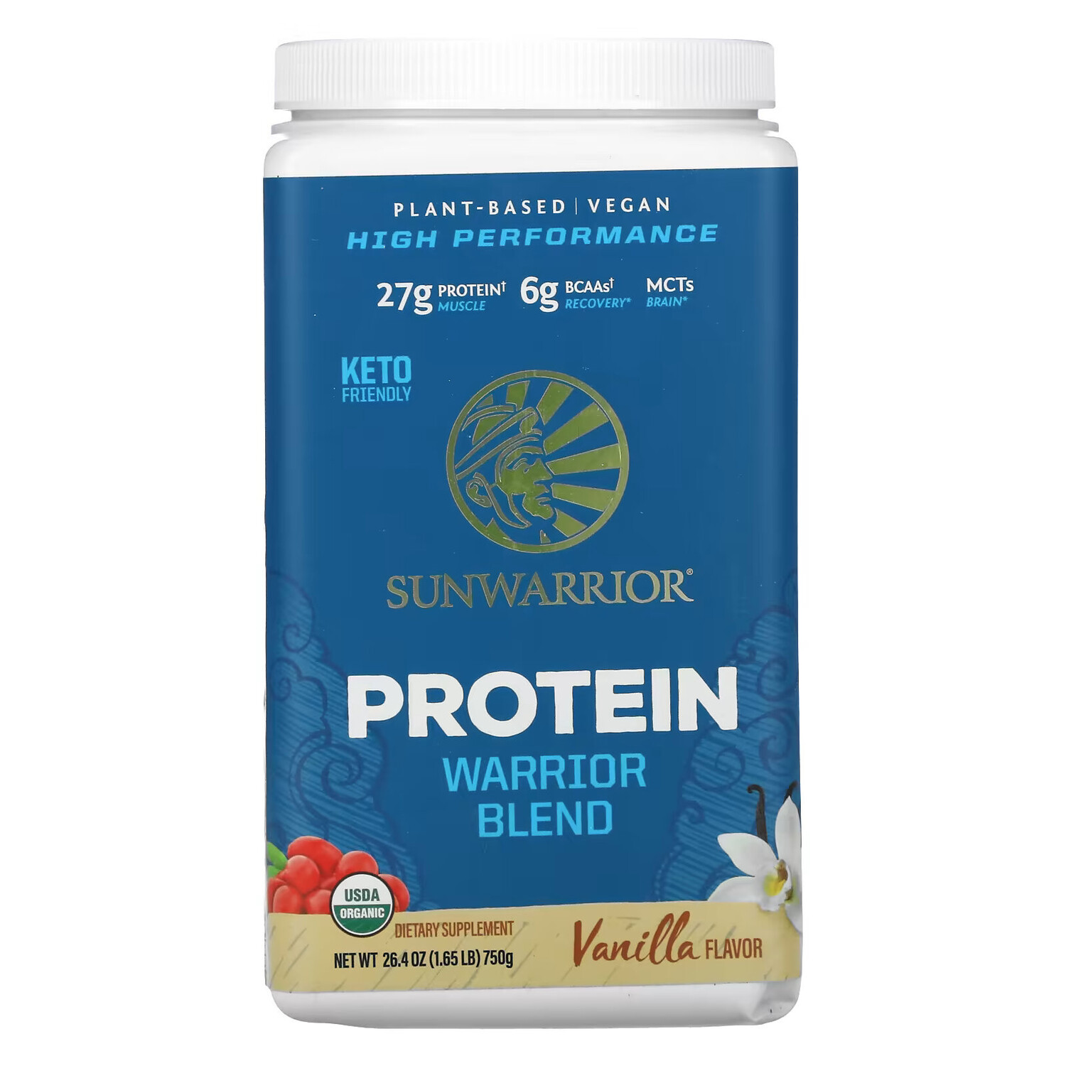 

Sunwarrior, Warrior Blend Protein, ваниль, 750 г (1,65 фунта)