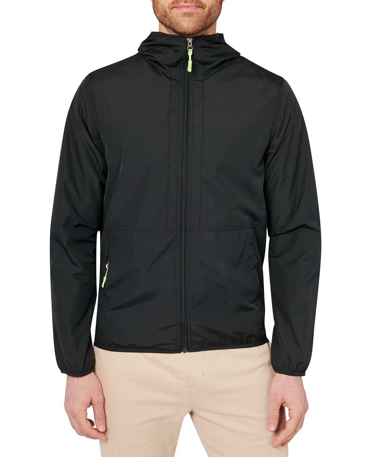

Мужская однотонная ветровка slim-fit Society of Threads, черный