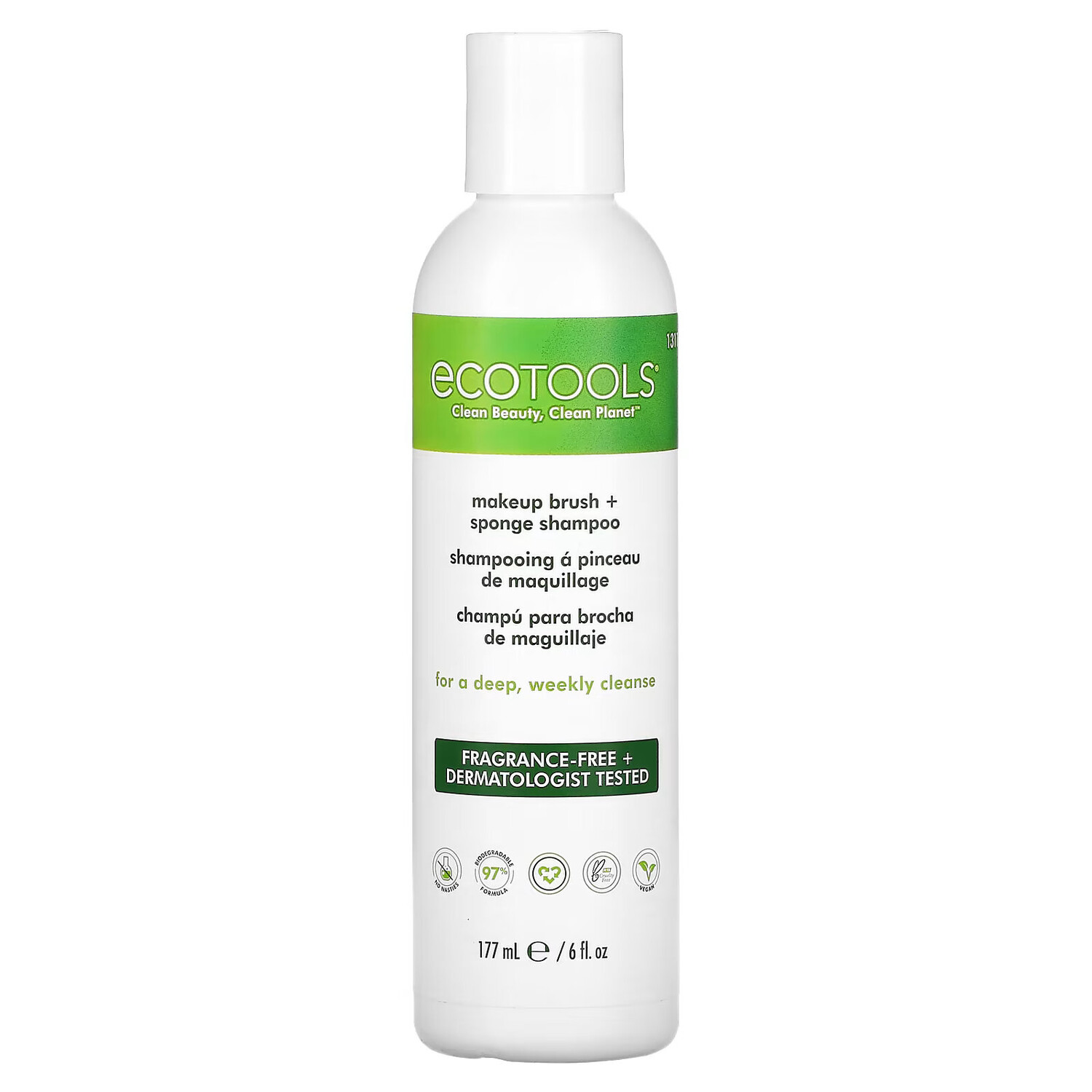 

EcoTools, Шампунь для очищения кистей для макияжа, 177 мл (6 жидк. унций)