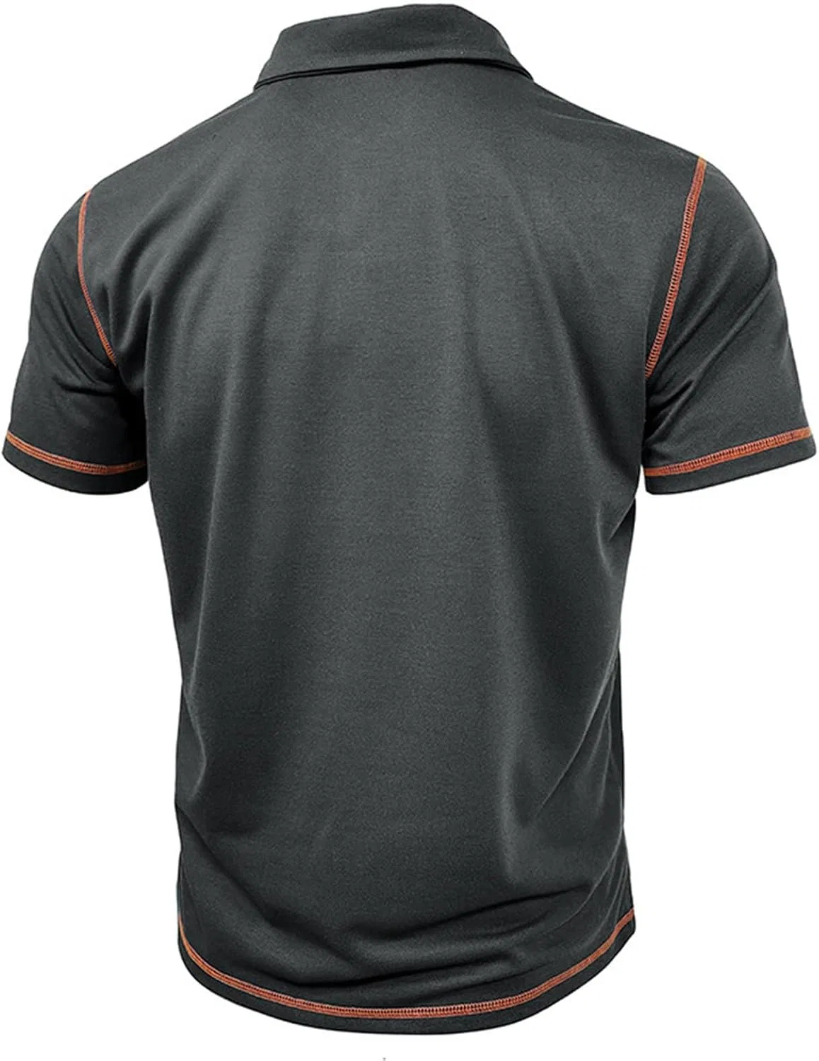 Мужская футболка-поло Regular Fit Henley из хлопка, Dark Gray — фото 3