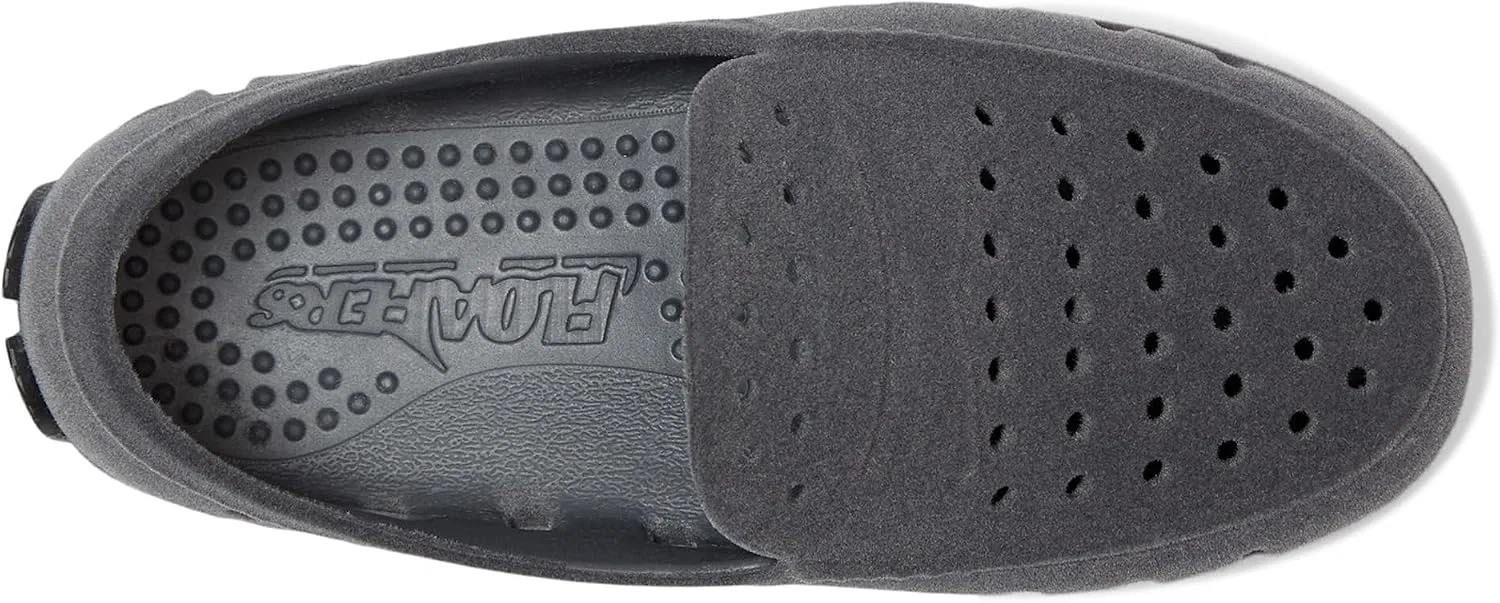 Детские туфли-лоферы из искусственной замши Prodigy Driver Floafers, Slate Grey Suede/Black — фото 2