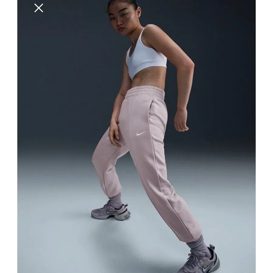 Спортивные брюки с высокой посадкой Nike Sportswear Essential Fleece Trousers, Бежевый — фото 3