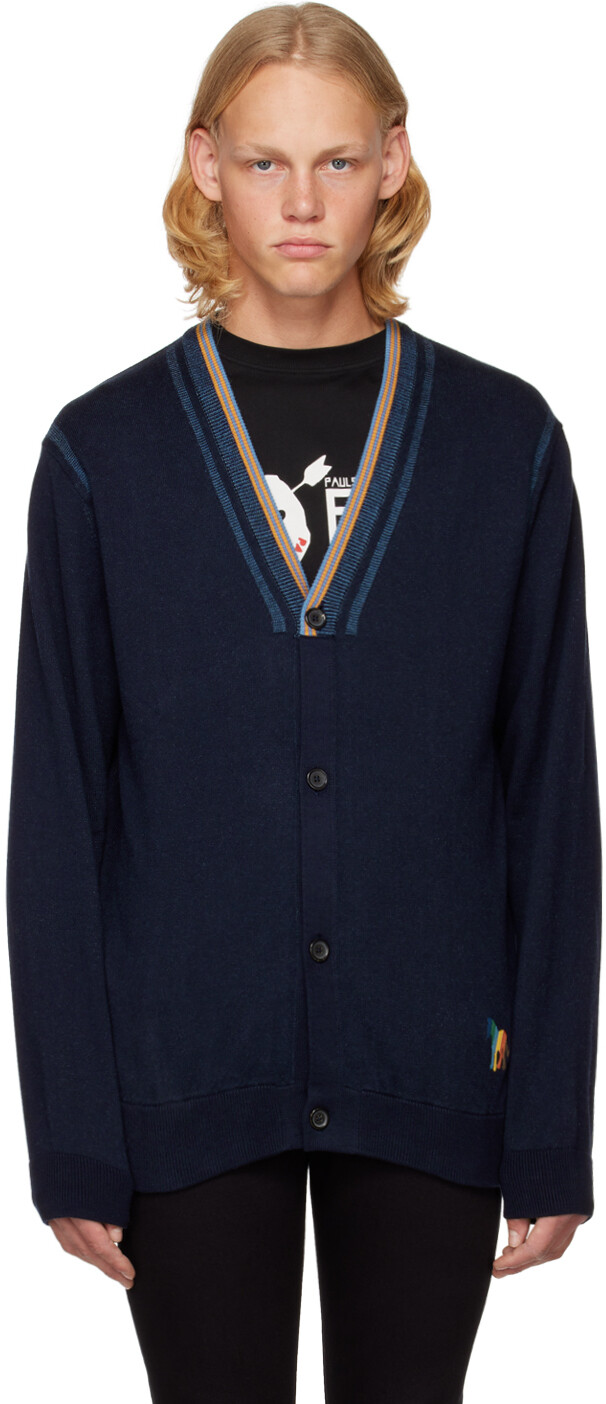 

Темно-синий кардиган в рубчик PS by Paul Smith