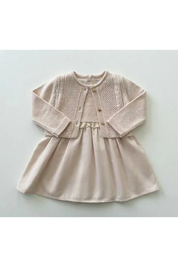 Детский комплект платьев с длинным рукавом Noynoy Baby, Powder — фото 4