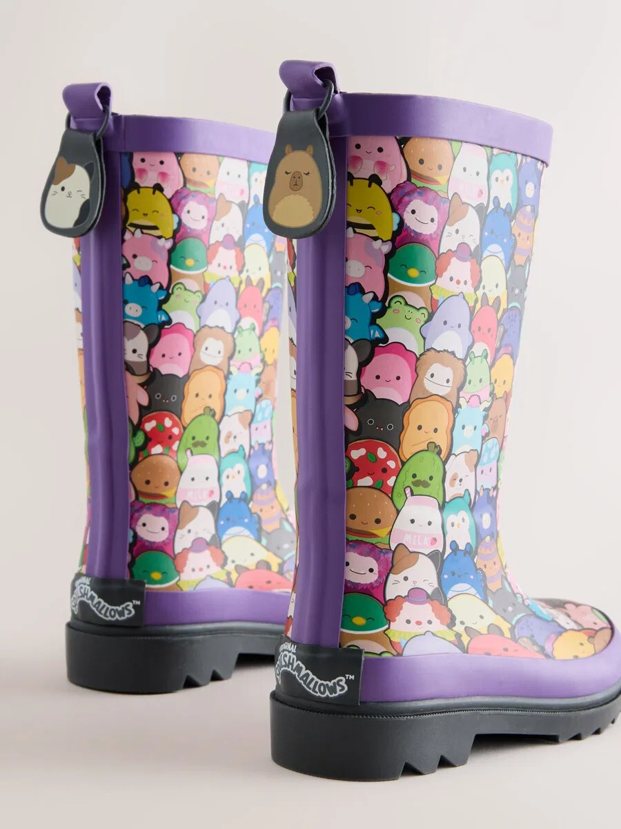 Резиновые сапоги Next Rubber Boots 'Wellies' темно-фиолетового цвета — фото 4