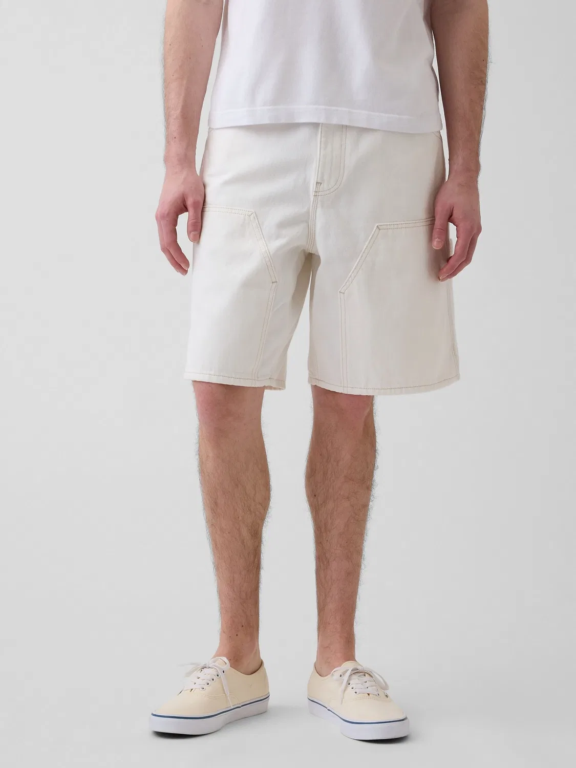Шорты джинсовые свободные, 9 дюймов Gap, Белый