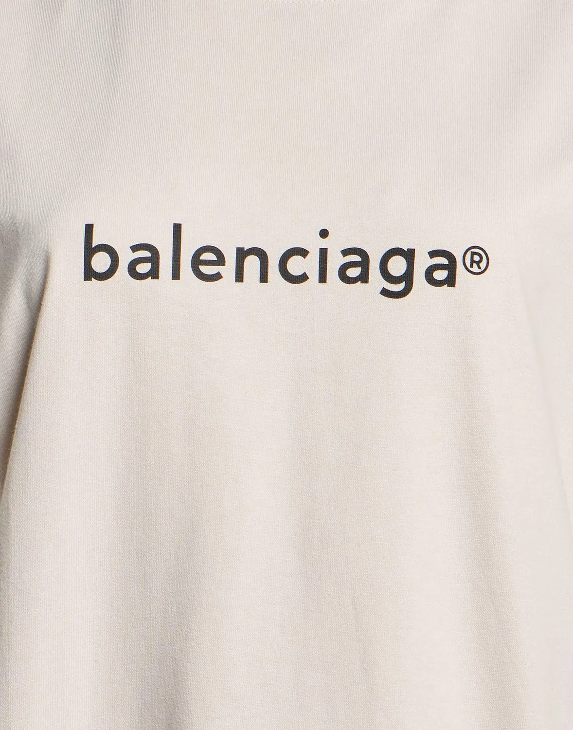 Женская футболка хлопковая Balenciaga, бежевый — фото 4