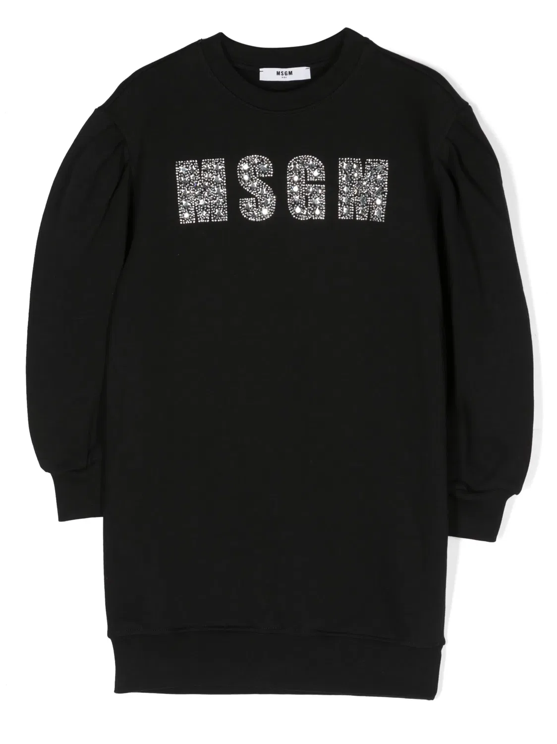 Свитшот‑платье с логотипом MSGM, черный