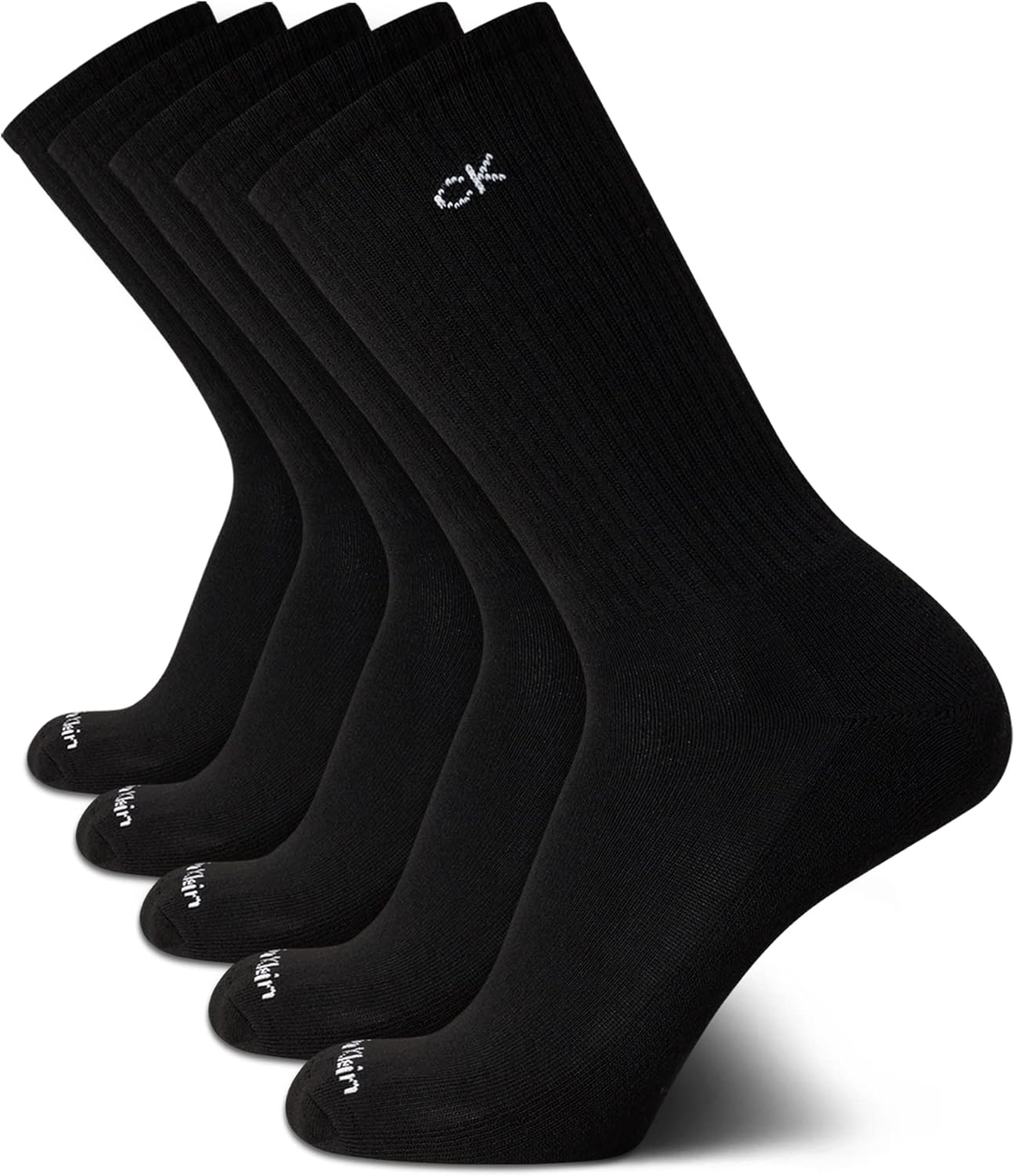 

Мужские носки Calvin Klein Crew Socks - 5 пар спортивных носков до середины голени для мужчин (7-12), Black