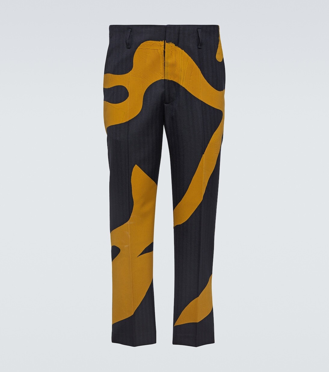 

Шерстяные прямые брюки Dries Van Noten, мультиколор