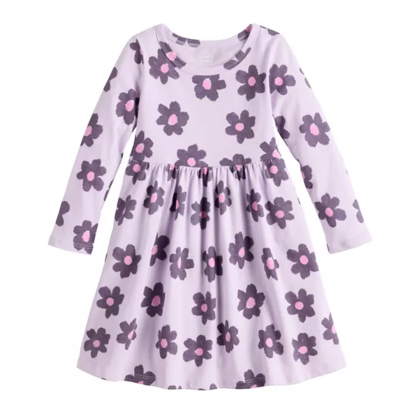 

Платье с длинным рукавом для девочек и малышек Jumping Beans, цвет bubble floral purple