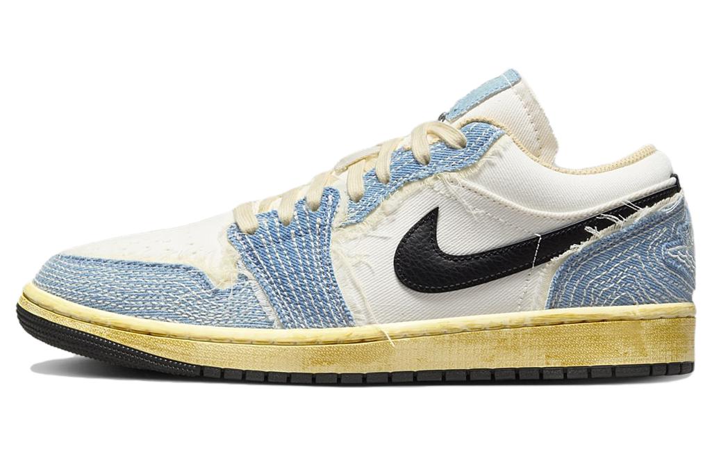 

Кроссовки 1 Low SE WRMK Sashiko Denim Jordan, белый/синий/черный