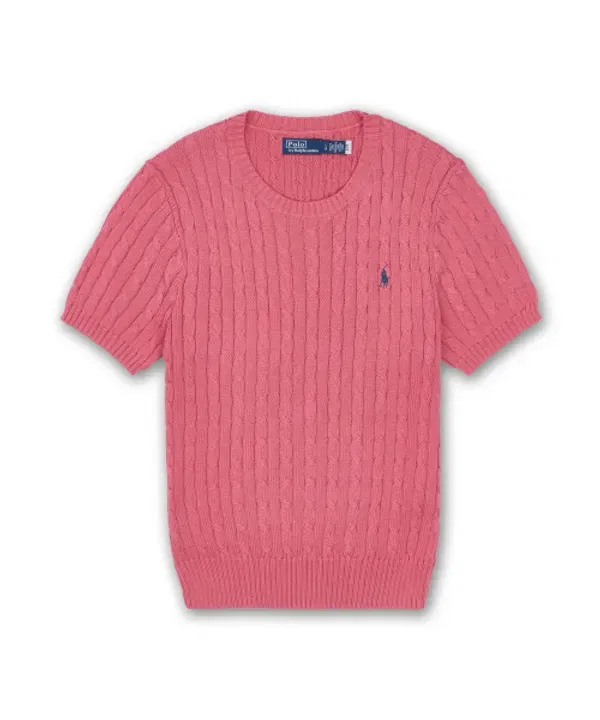 Свитер женский с кабельным узором, Polo Ralph Lauren, красный