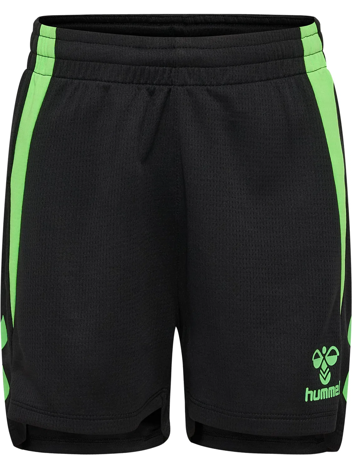 Детские шорты с регулируемой талией Hmllead Hummel, Schwarz Fluoreszierendes Grun — фото 2
