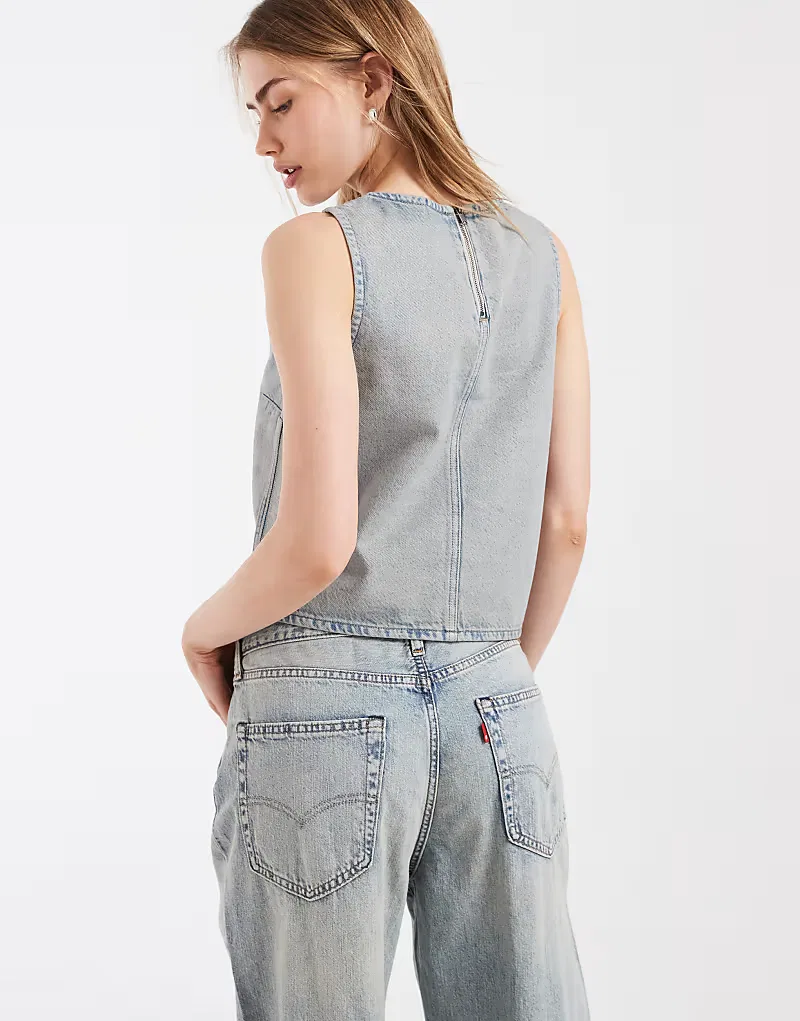 Джинсовая блузка Levi's, серый — фото 4