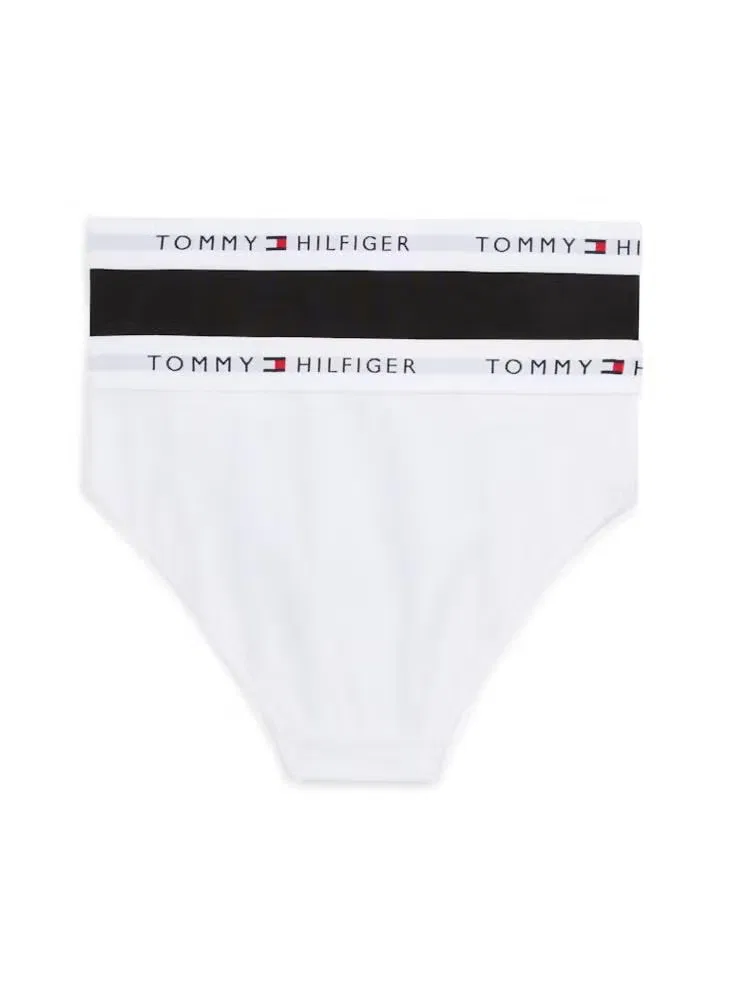 Трусы с эластичным поясом комплект 2 шт Tommy Hilfiger, белый/черный — фото 2
