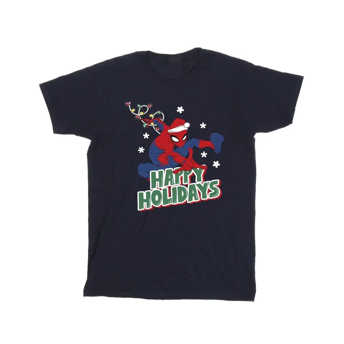 Хлопковая футболка Happy Holidays Spider-Man, Navy