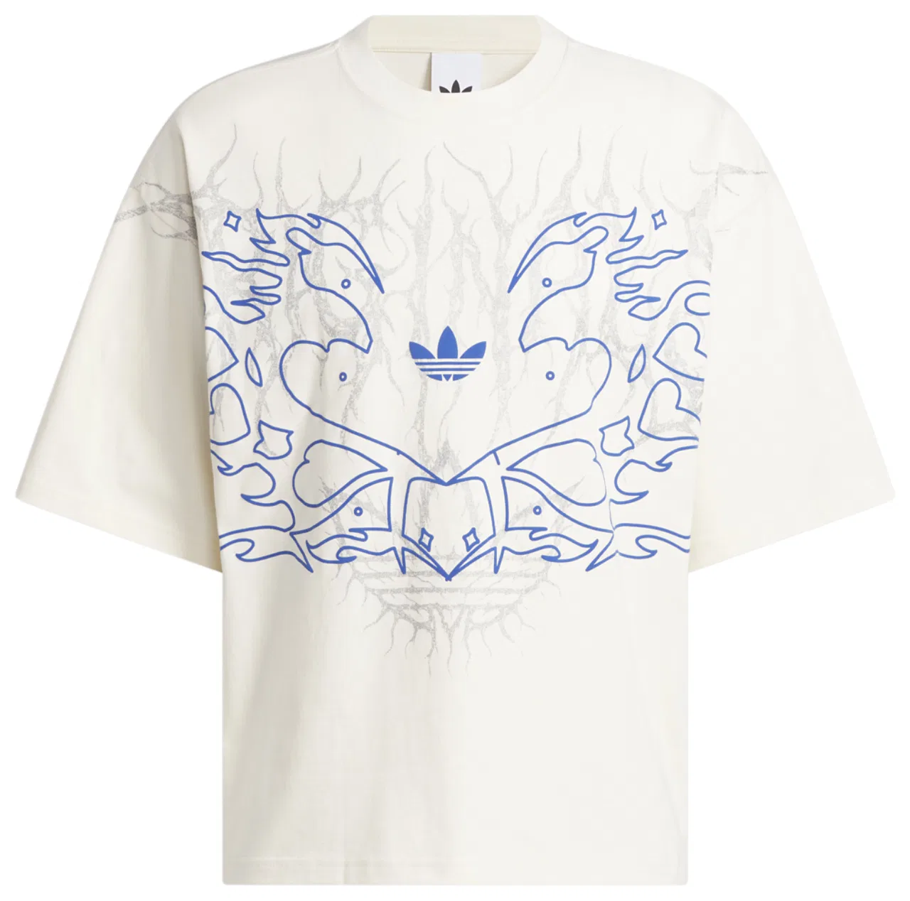 Футболка мужская Metal Graphic Boxy Adidas, цвет Hi Res Blue/Wonder White — фото 4