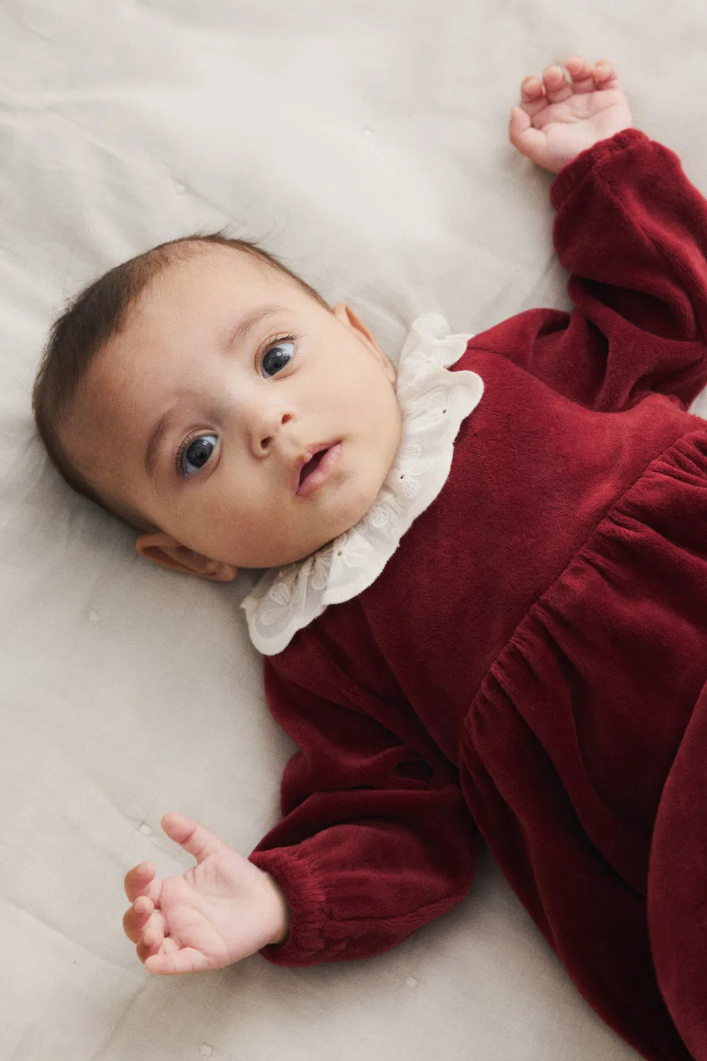 Платье-Боди из хлопкового велюра H&M, Rot