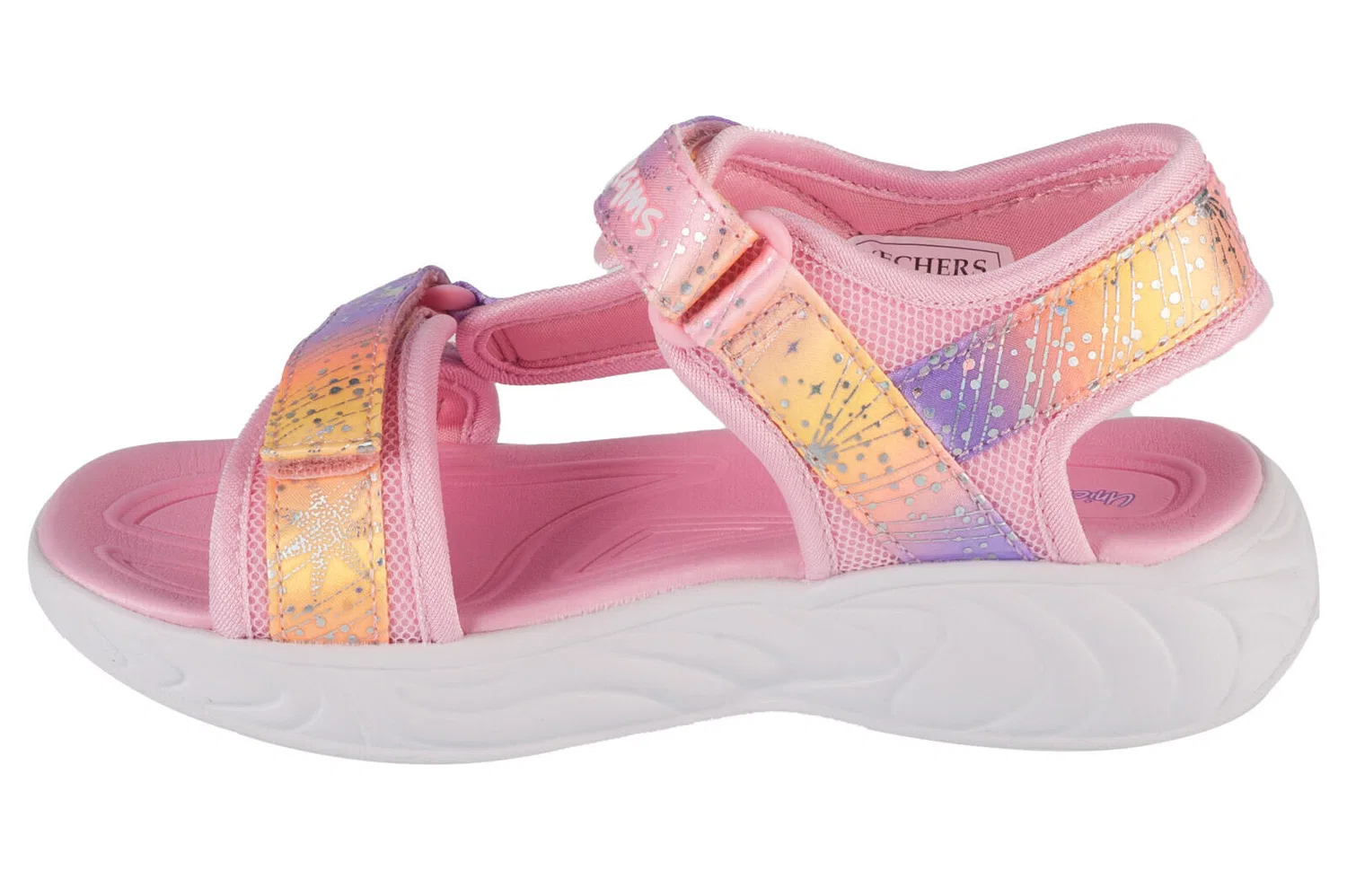 Детские сандалии для девочек с технологией Lights Unicorn Dreams - Majestic Bliss Skechers, Bunt Rosa — фото 2