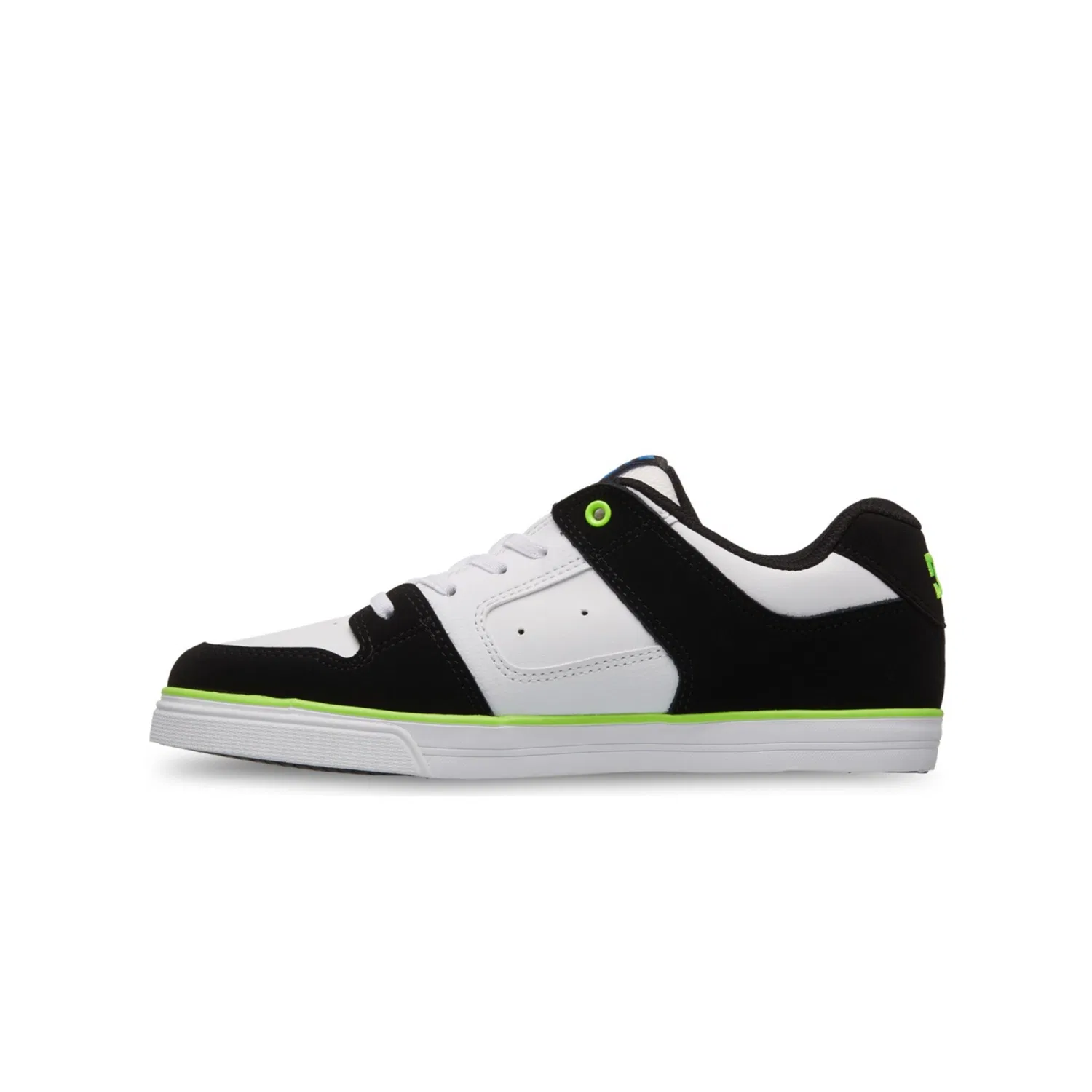 Детские кеды с эластичной шнуровкой DC Shoes, White/Green/Black — фото 3