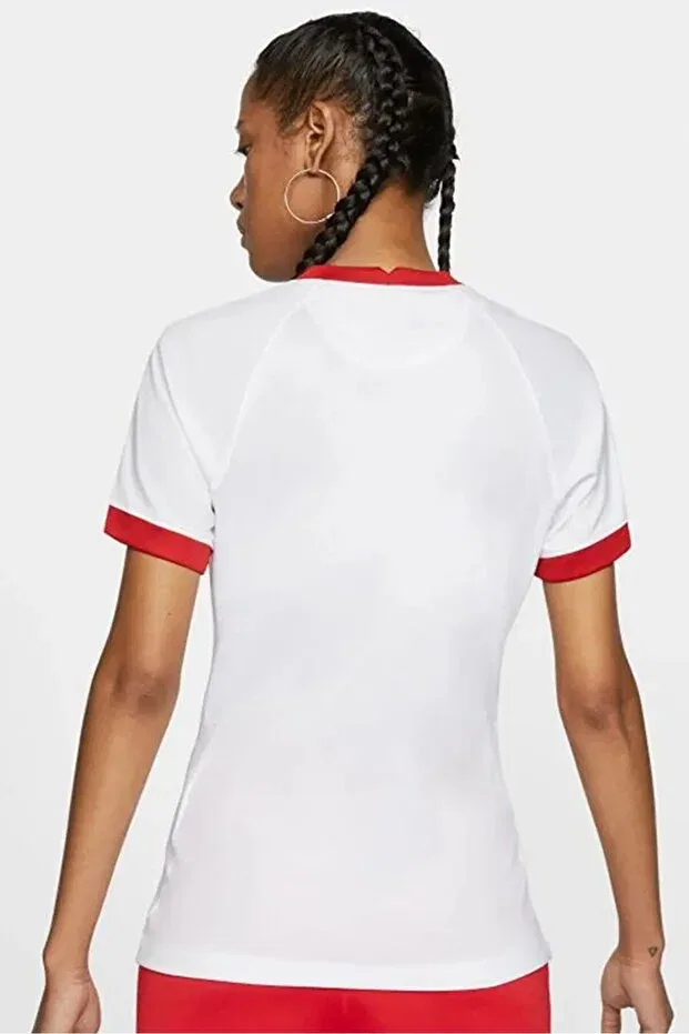 Женская футболка с вышивкой Classic Moon Star Turkey National Team Jersey Top Nike, White-Red — фото 2