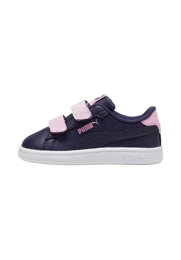 Кроссовки на липучке Basket basse a smash Puma Deep Plum, Rose Shimmer, розовый