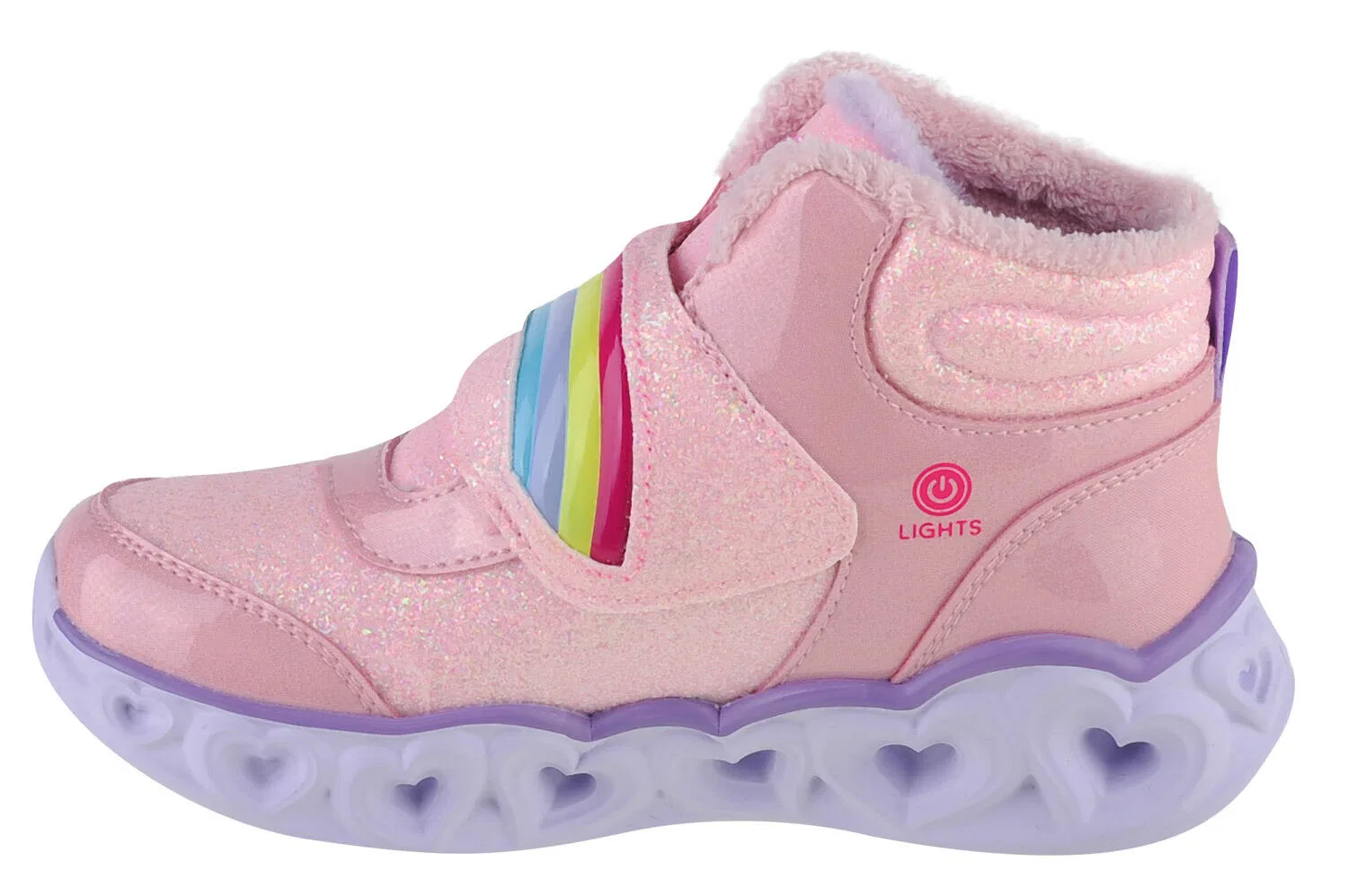 Детские зимние ботинки для девочек Heart Lights Skechers, Rosa — фото 2