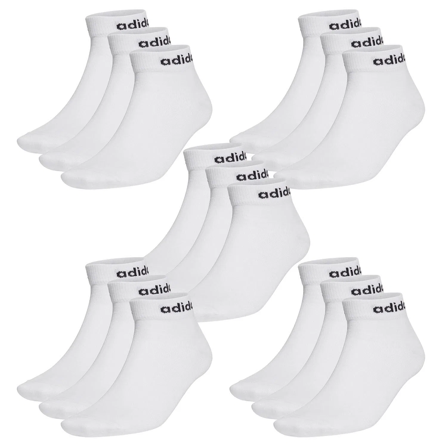 Детские носки-невидимки adidas NC Ankle Performance, 15 пар, цвет White