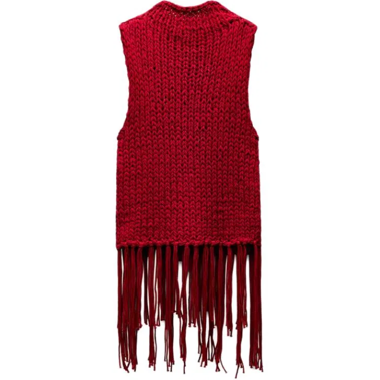 Женское вязаное изделие x AO YES SS25 Knitwear ZARA, Red — фото 3