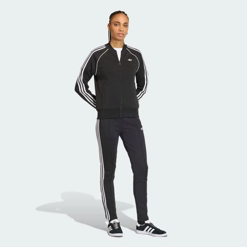 Женская олимпийка на молнии adidas SST CLASSIC TRACK TOP, Black / White — фото 3
