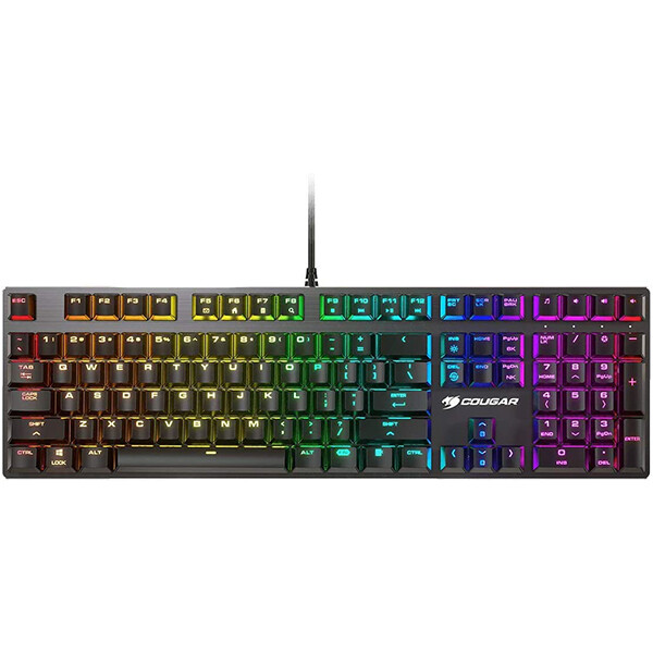 

Клавиатура игровая механическая COUGAR Vantar MX, Red Switch, черный