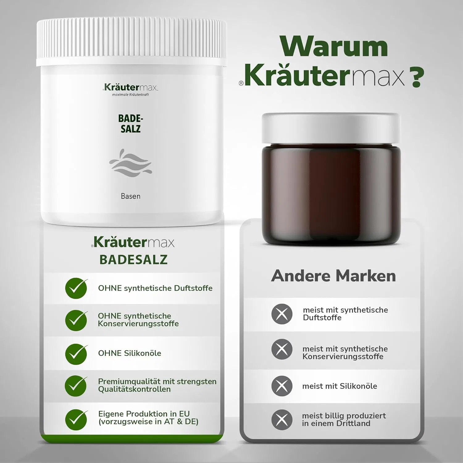 Kräutermax. Соль для ванн Kräutermax с магнием и солью Мертвого моря, 1000 г — фото 3
